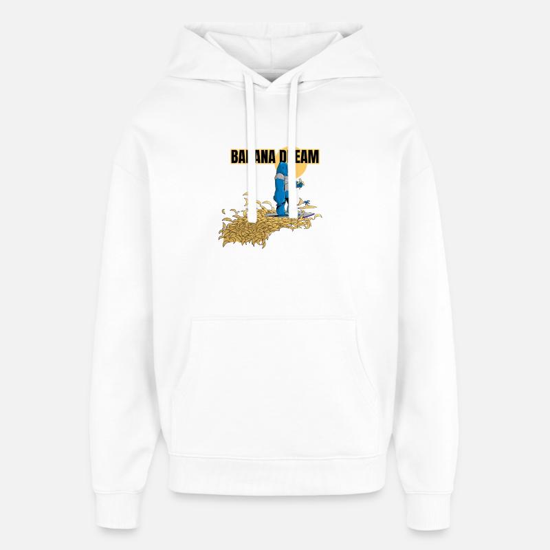 Banana Dream Surf - Sweat à capuche unisexe Stanley/Stella Oversized - blanc