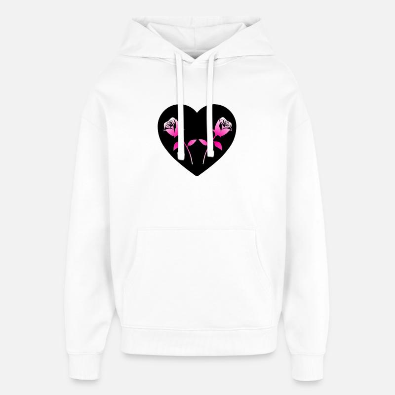 Roses - Oversized Unisex Hoodie by Stanley/Stella - white