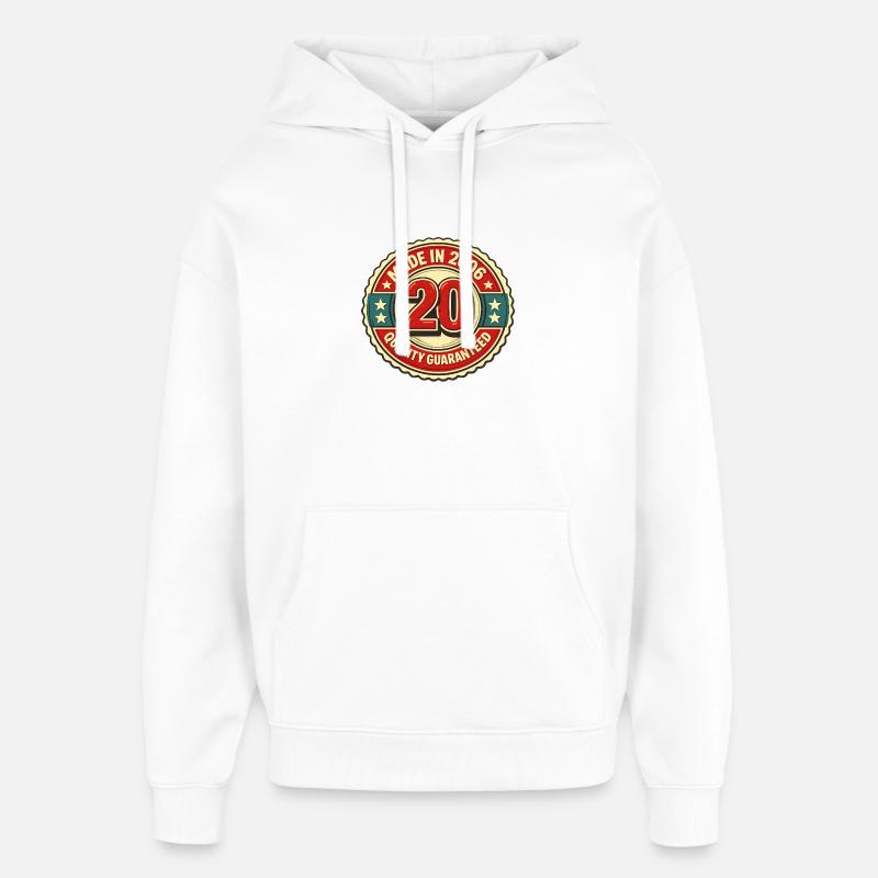 20e anniversaire 2006 - Sweat à capuche unisexe Stanley/Stella Oversized - blanc