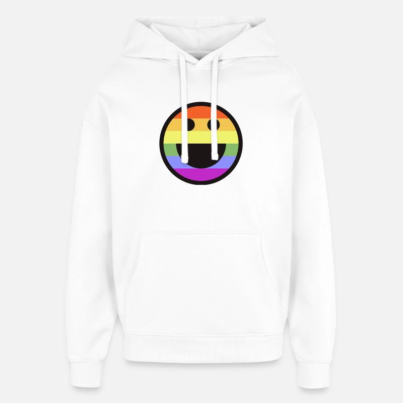 Rainbow LGBTQ Pride - Oversized Unisex Hoodie by Stanley/Stella - white