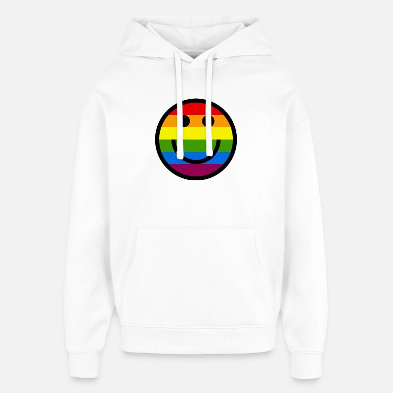 Pride Smile - Oversized Unisex Hoodie by Stanley/Stella - white