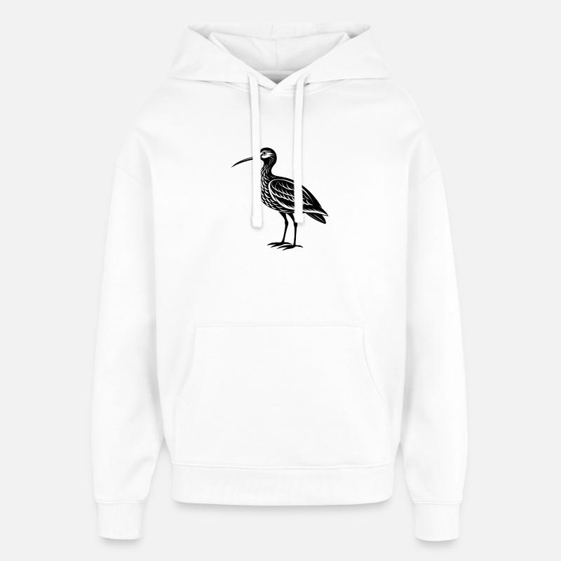 Courlis - Sweat à capuche unisexe Stanley/Stella Oversized - blanc