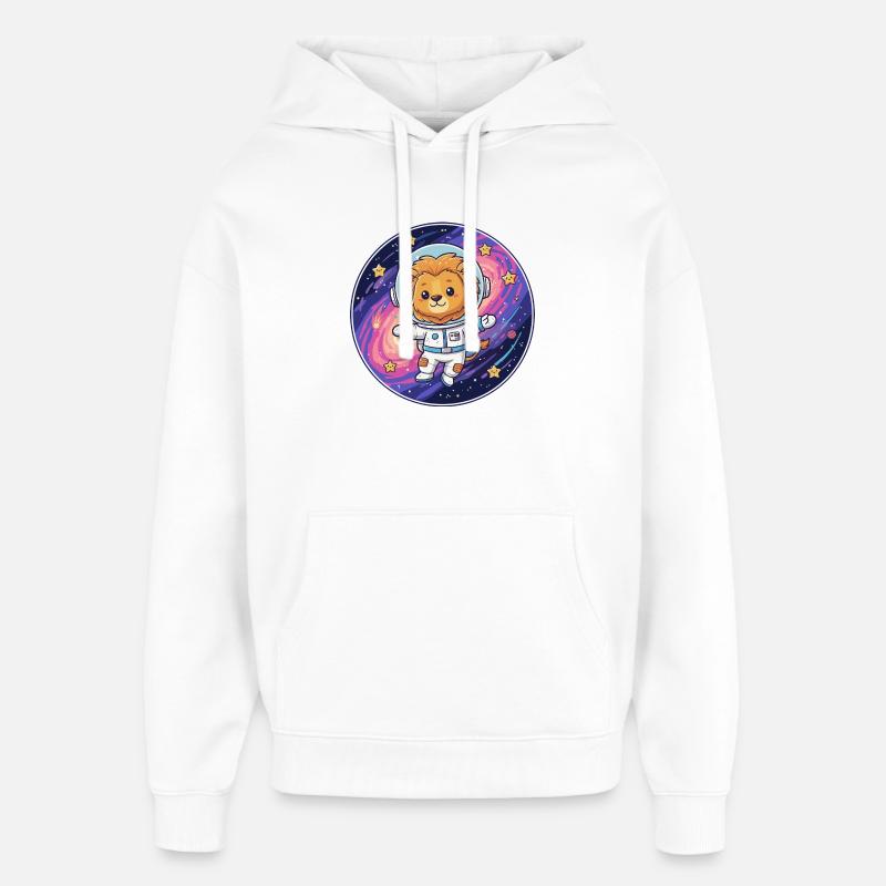 Leo astronaut in space - Oversized Unisex Hoodie by Stanley/Stella - white