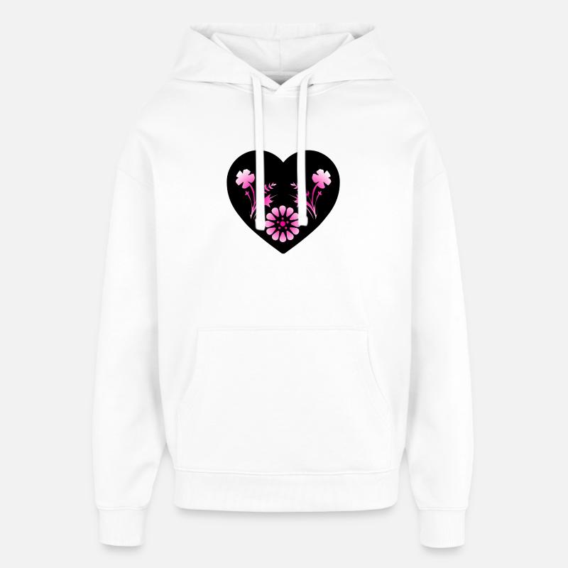Fleur - Sweat à capuche unisexe Stanley/Stella Oversized - blanc