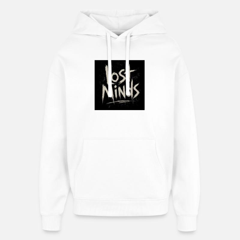 Lettrage grunge des Esprits Perdus - Sweat à capuche unisexe Stanley/Stella Oversized - blanc