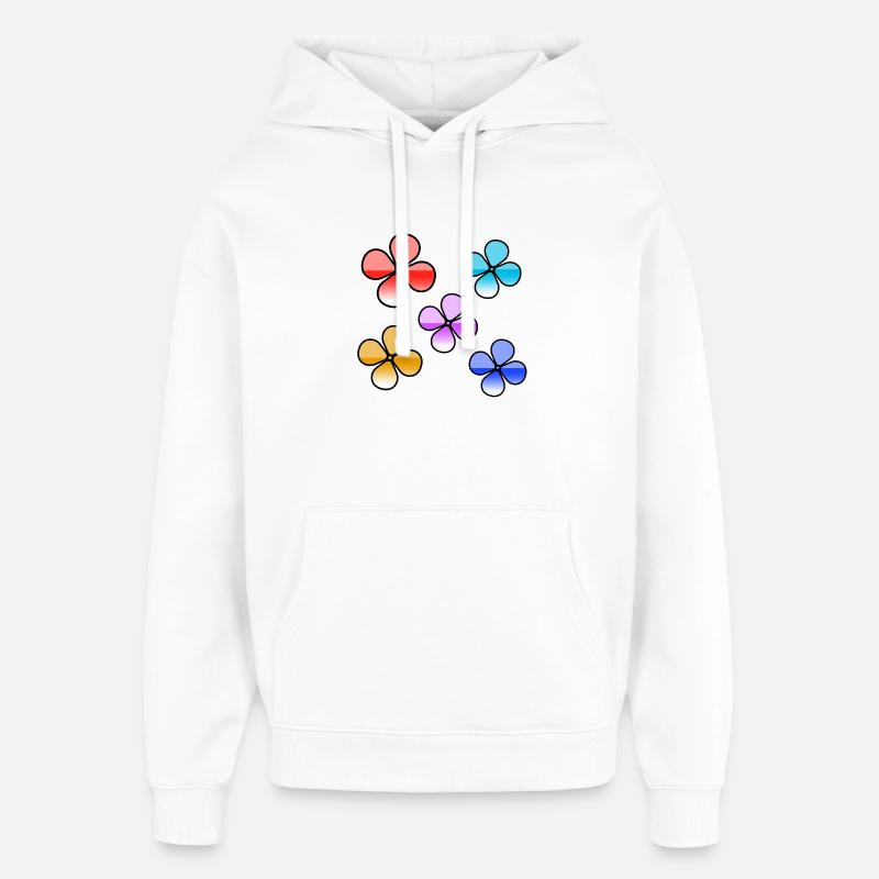 Blumen - Oversized Unisex Hoodie von Stanley/Stella - Weiß