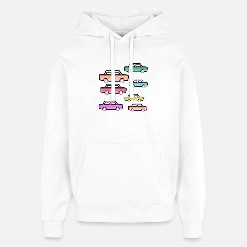 Automobiles - Sweat à capuche unisexe Stanley/Stella Oversized - blanc