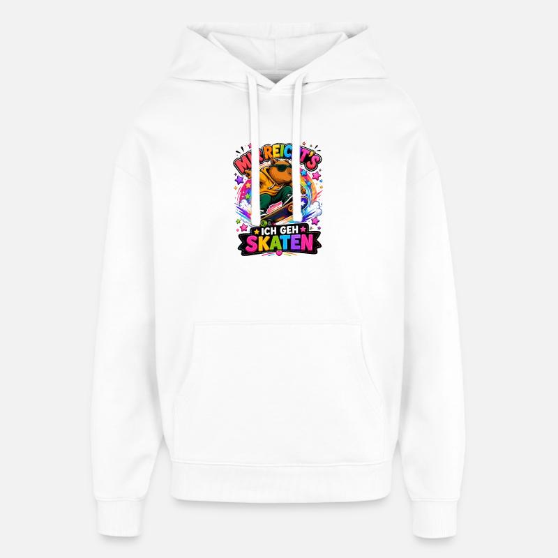 Capybara Skater - Oversized Unisex Hoodie von Stanley/Stella - Weiß