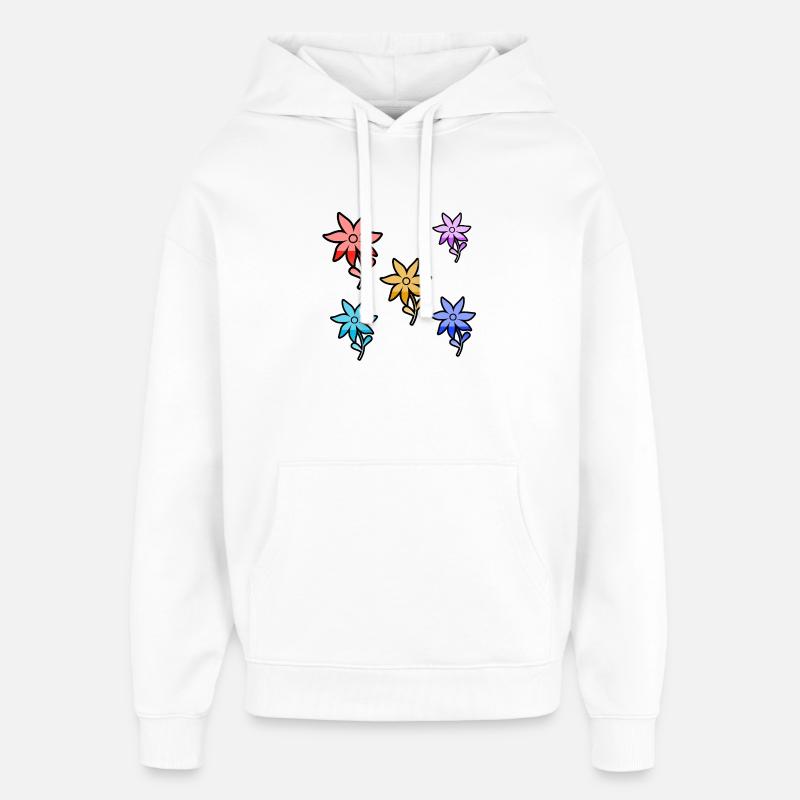 Fleur - Sweat à capuche unisexe Stanley/Stella Oversized - blanc