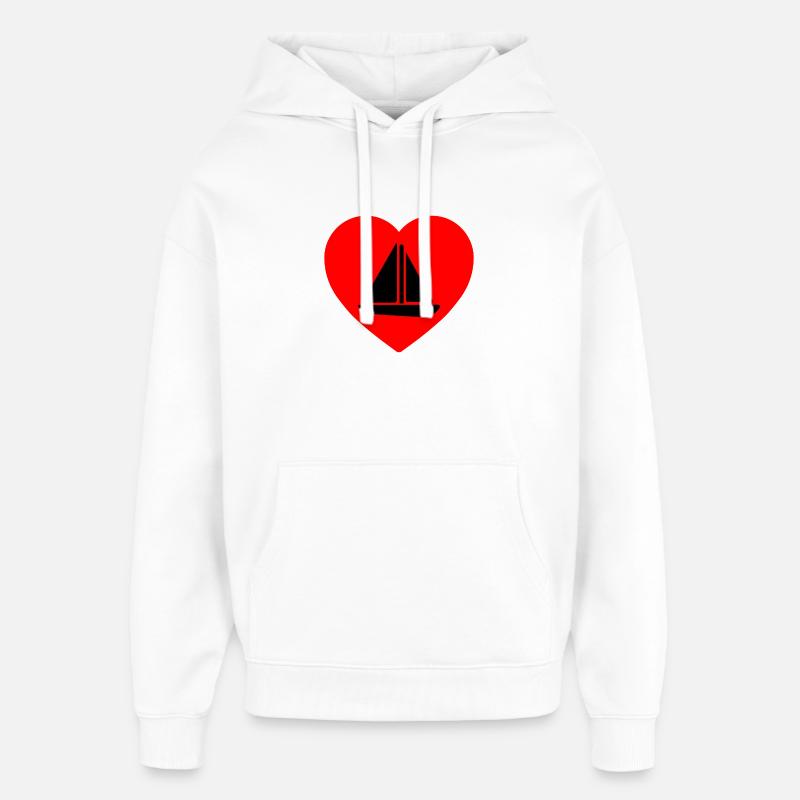 Segeln - Oversized Unisex Hoodie von Stanley/Stella - Weiß