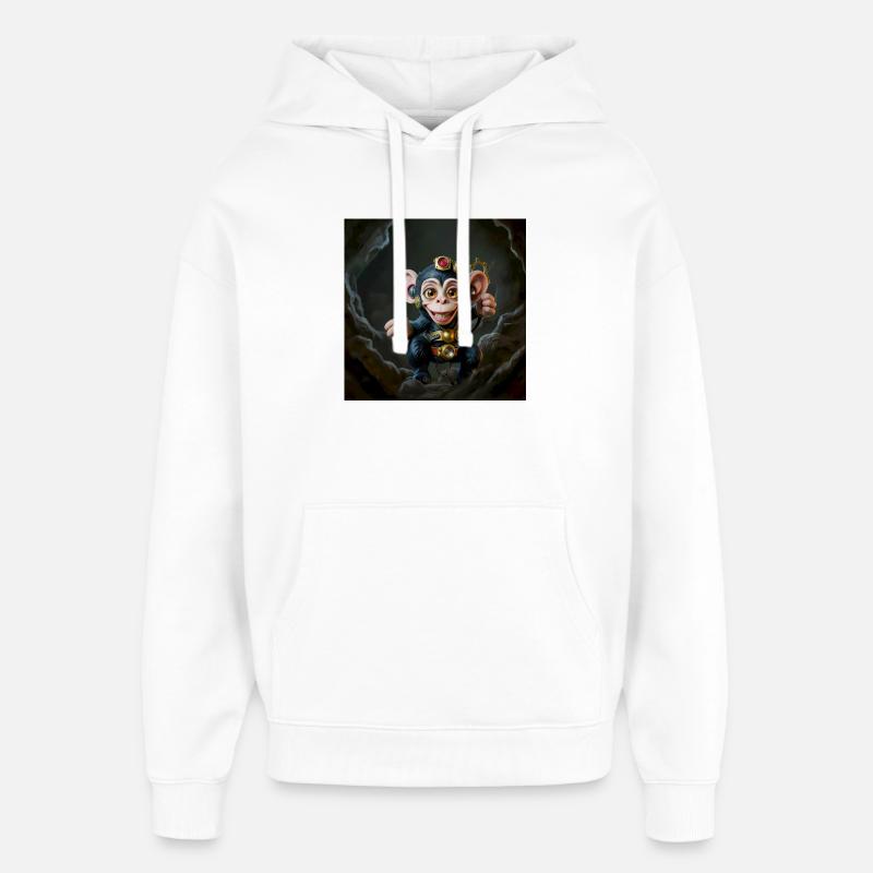 Combinaison steampunk aventureuse - Sweat à capuche unisexe Stanley/Stella Oversized - blanc