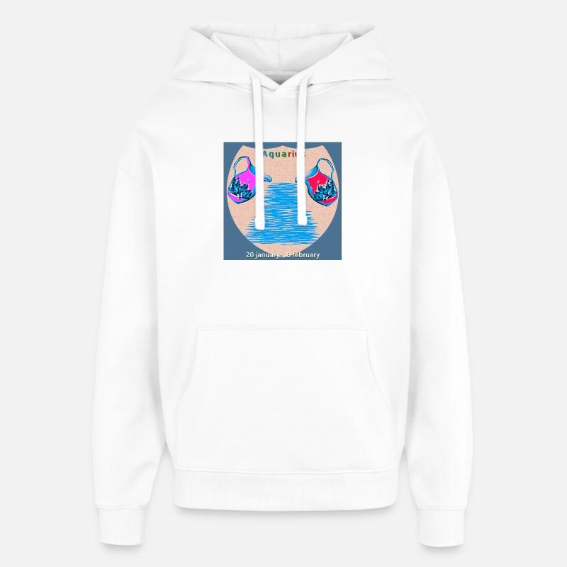 Wassermann - Oversized Unisex Hoodie von Stanley/Stella - Weiß