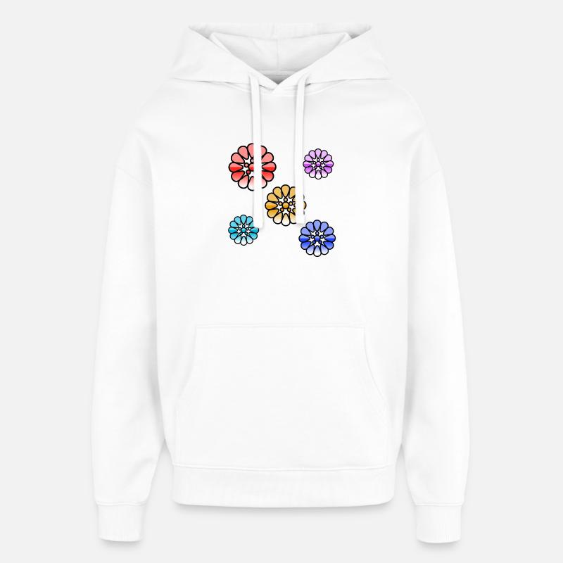 Blumen - Oversized Unisex Hoodie von Stanley/Stella - Weiß