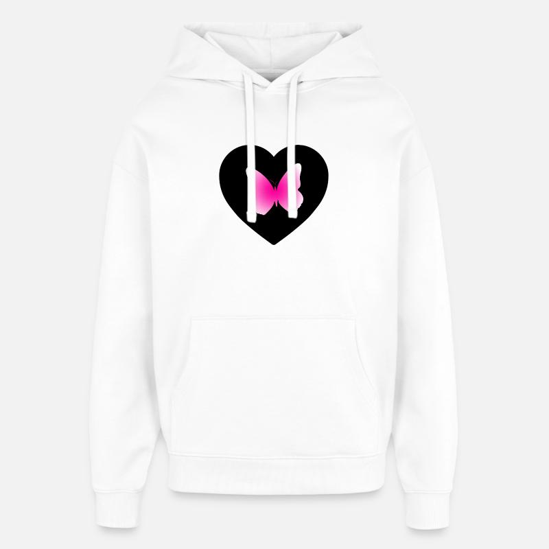 Schmetterling - Oversized Unisex Hoodie von Stanley/Stella - Weiß