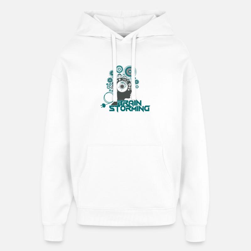 Brainstorming Head – Büro & Office Ideen - Oversized Unisex Hoodie von Stanley/Stella - Weiß