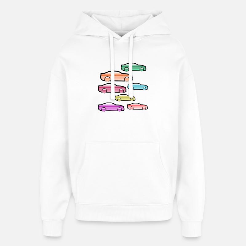 Autos - Oversized Unisex Hoodie von Stanley/Stella - Weiß