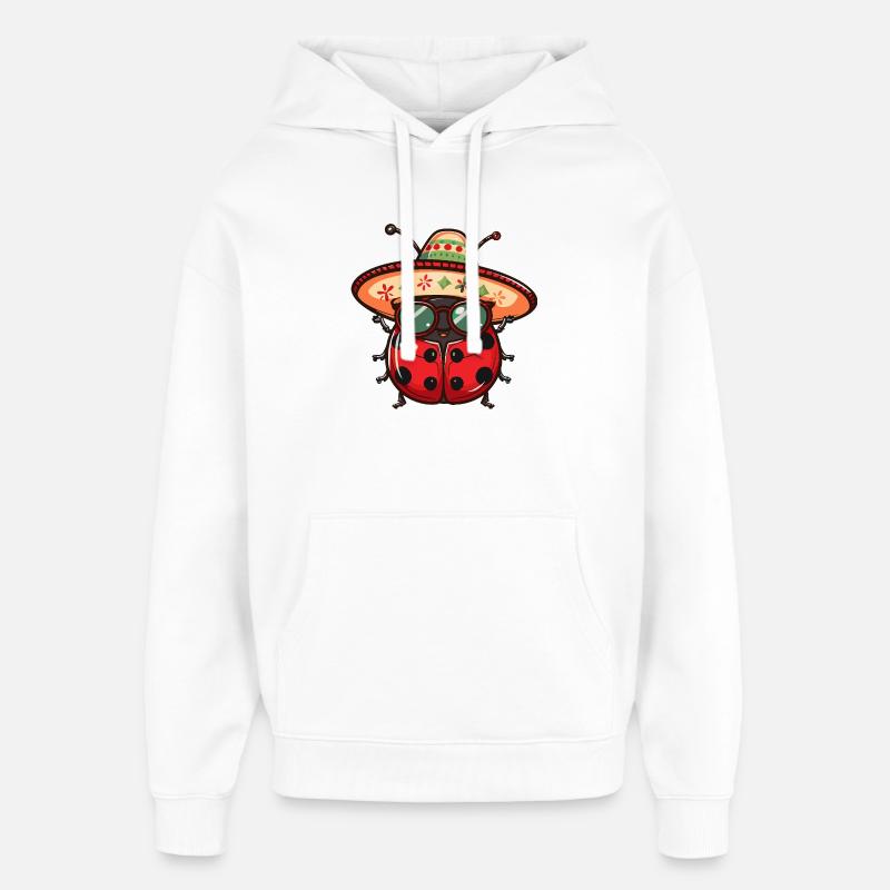 Sombrero Coccinelle - Sweat à capuche unisexe Stanley/Stella Oversized - blanc