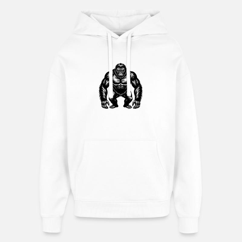 gorilla - Oversized Unisex Hoodie by Stanley/Stella - white