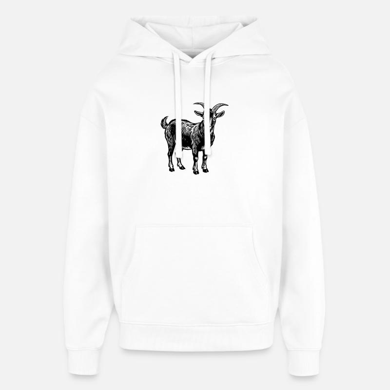 goat - Oversized Unisex Hoodie by Stanley/Stella - white