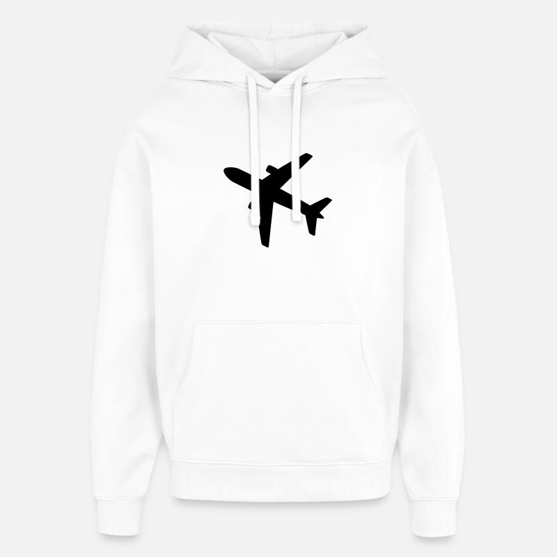 airplane - Oversized Unisex Hoodie by Stanley/Stella - white