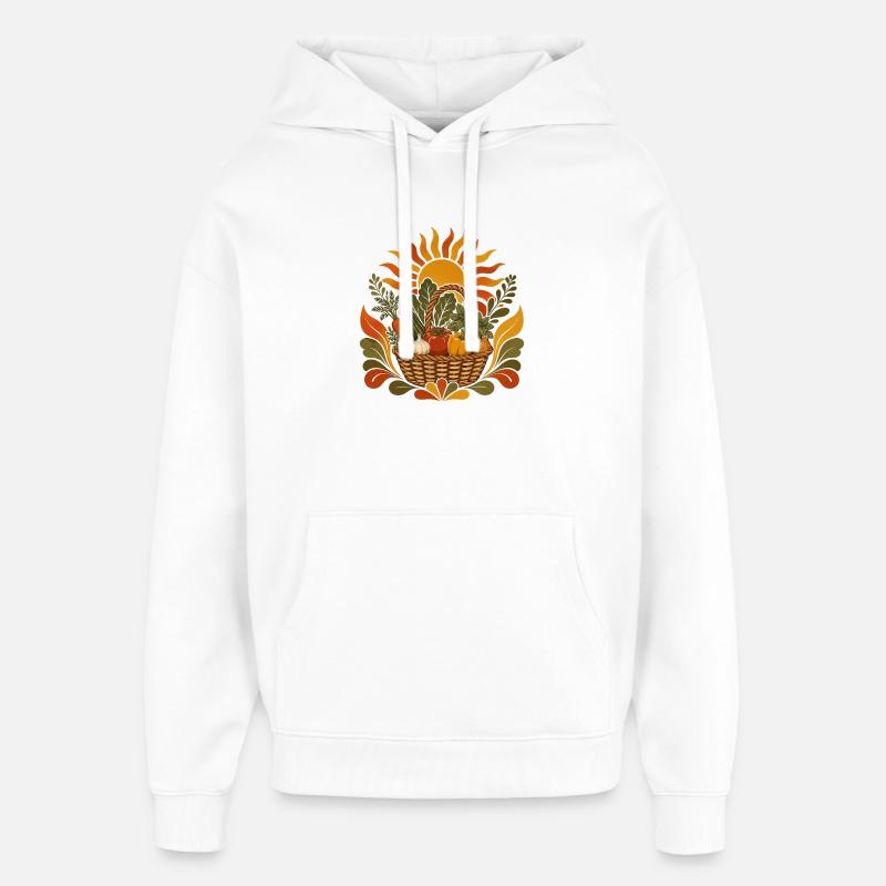 Panier de récolte d’été - Sweat à capuche unisexe Stanley/Stella Oversized - blanc