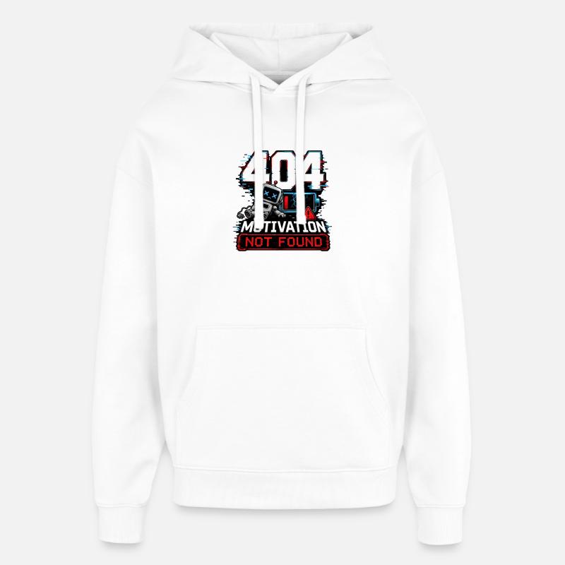 404 Motivation Not Found Roboter - Oversized Unisex Hoodie von Stanley/Stella - Weiß