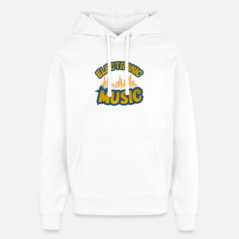 Retro Electronic Music - Oversized Unisex Hoodie by Stanley/Stella - white