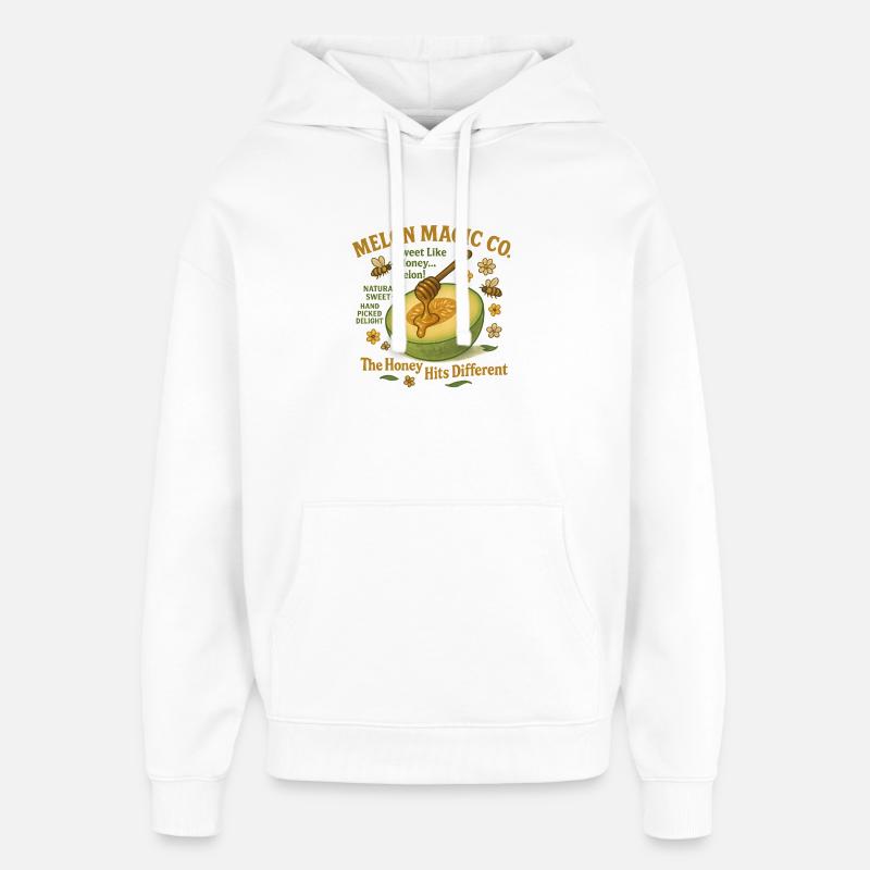 Illustration magique Melon Honey - Sweat à capuche unisexe Stanley/Stella Oversized - blanc