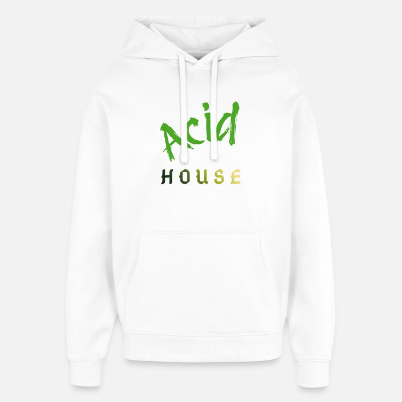 Acid House - Sweat à capuche unisexe Stanley/Stella Oversized - blanc