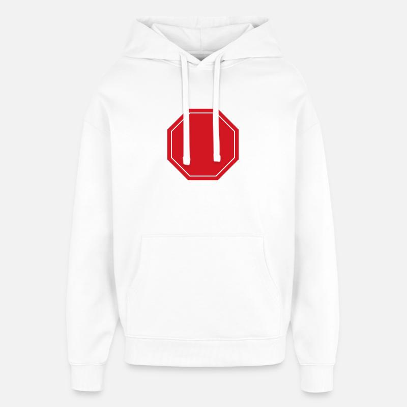 Panneau d’arrêt vide - Sweat à capuche unisexe Stanley/Stella Oversized - blanc