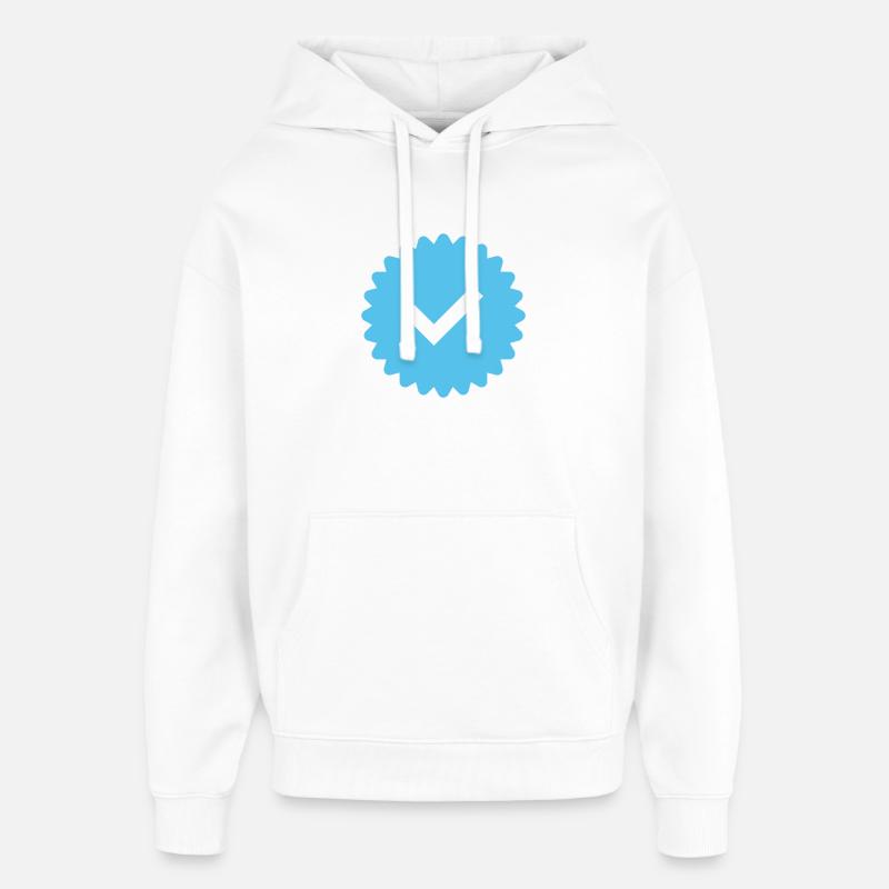 Blue Tick Badge - Sweat à capuche unisexe Stanley/Stella Oversized - blanc