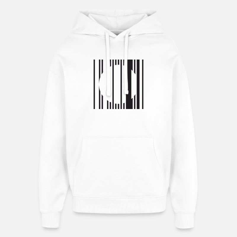 Minimalisme du cercle barré - Sweat à capuche unisexe Stanley/Stella Oversized - blanc