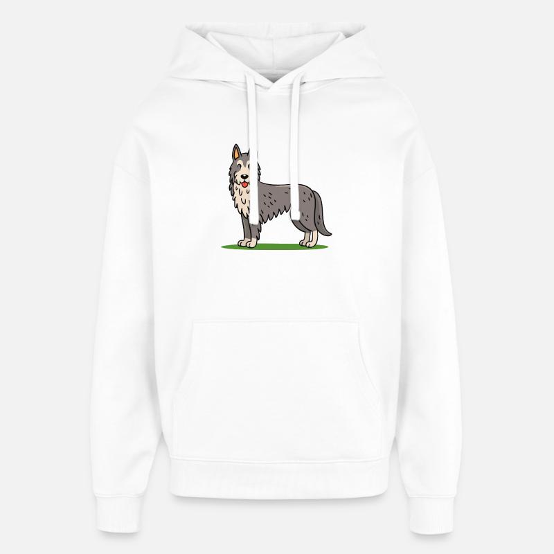 Irish Wolfhound (bande dessinée) - Sweat à capuche unisexe Stanley/Stella Oversized - blanc