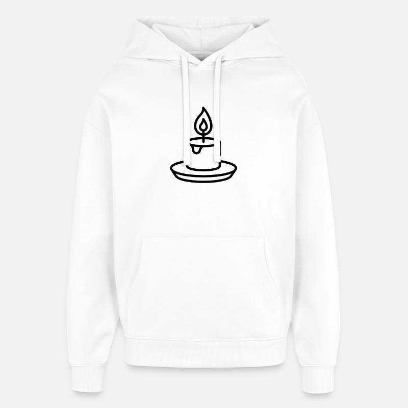 candle - Oversized Unisex Hoodie by Stanley/Stella - white