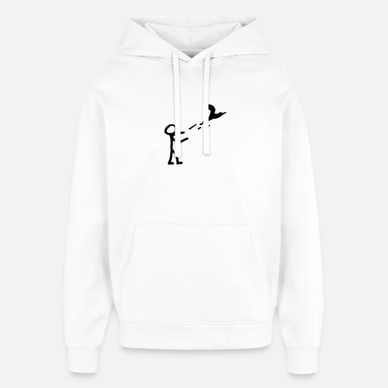 Fliegen lassen - Oversized Unisex Hoodie von Stanley/Stella - Weiß