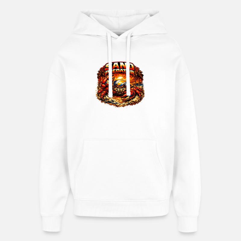 Prédateur de sable - Sweat à capuche unisexe Stanley/Stella Oversized - blanc