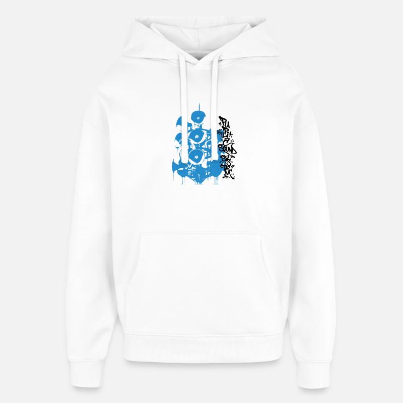 Public Soundsystem - Sweat à capuche unisexe Stanley/Stella Oversized - blanc