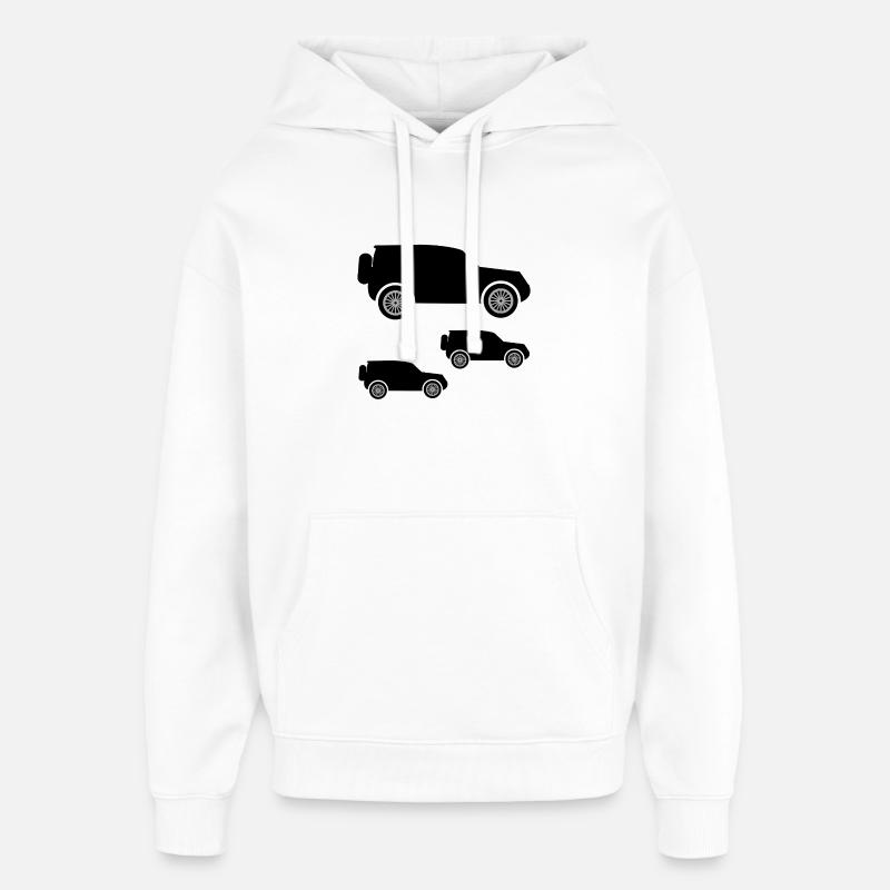 Automobiles - Sweat à capuche unisexe Stanley/Stella Oversized - blanc