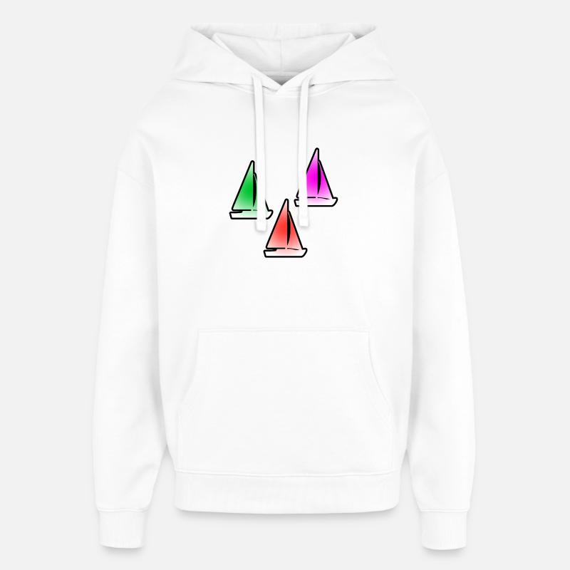 Segeln - Oversized Unisex Hoodie von Stanley/Stella - Weiß