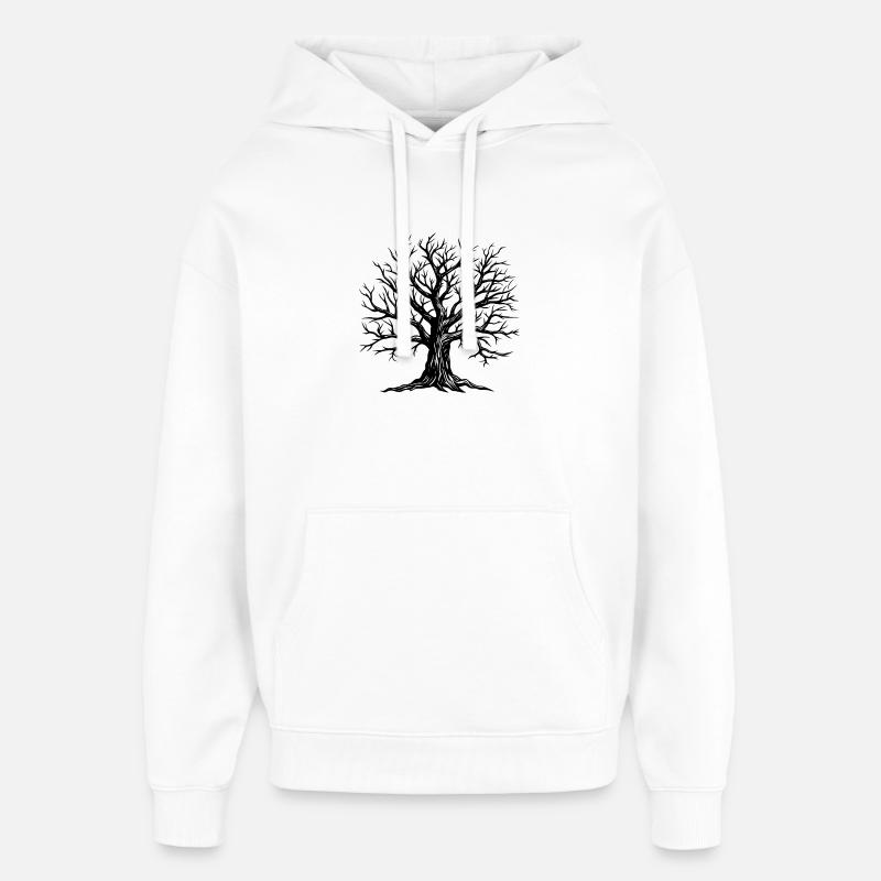 Arbre mort - Sweat à capuche unisexe Stanley/Stella Oversized - blanc