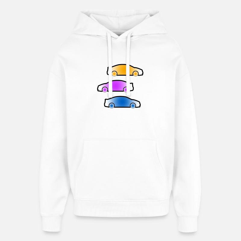 Automobiles - Sweat à capuche unisexe Stanley/Stella Oversized - blanc