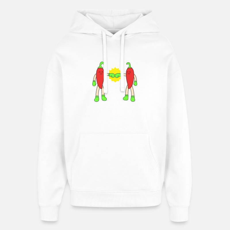 Chili-Fauststoß - Oversized Unisex Hoodie von Stanley/Stella - Weiß