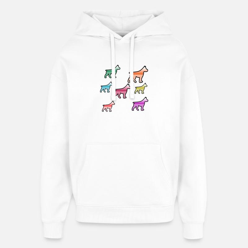 canine - Sweat à capuche unisexe Stanley/Stella Oversized - blanc