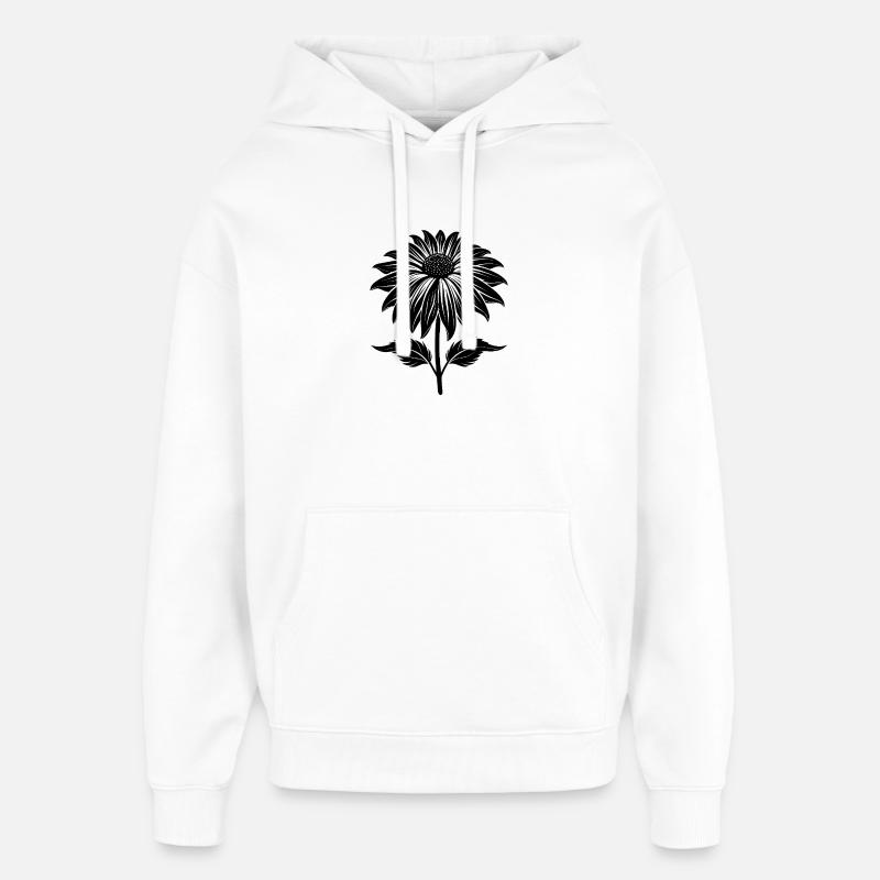 Échinacée - Sweat à capuche unisexe Stanley/Stella Oversized - blanc