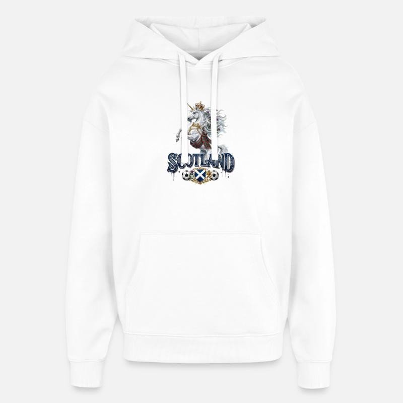 Écosse - Schottland - Équipe nationale - Sweat à capuche unisexe Stanley/Stella Oversized - blanc