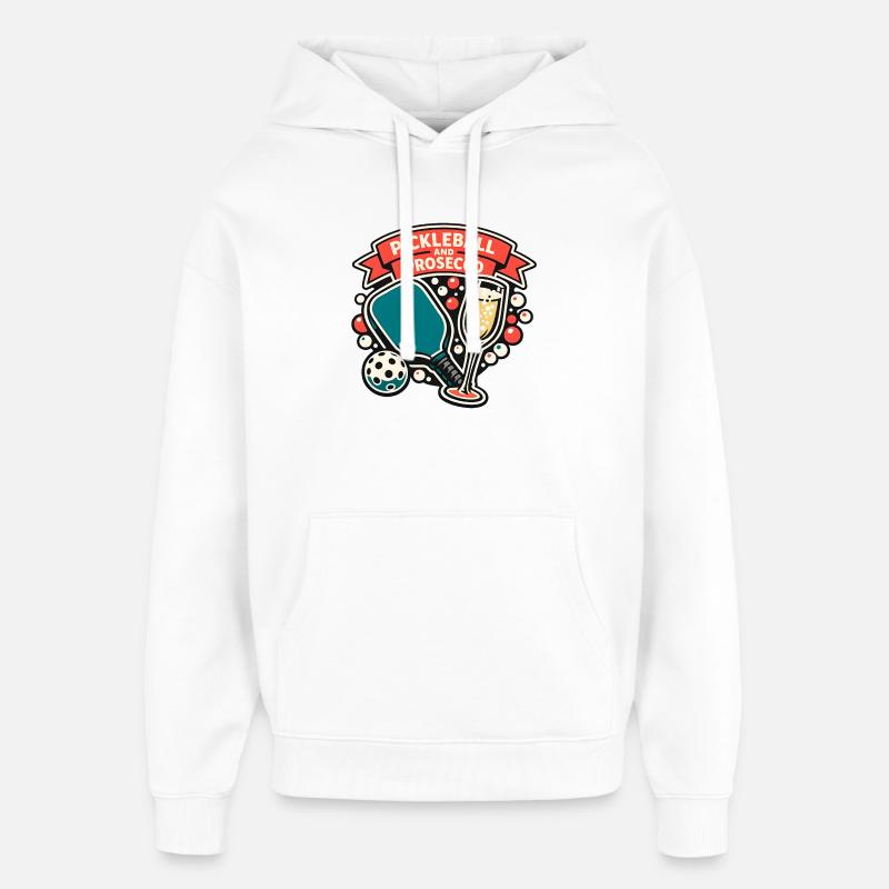 Pickleball Prosecco Moment - Sweat à capuche unisexe Stanley/Stella Oversized - blanc