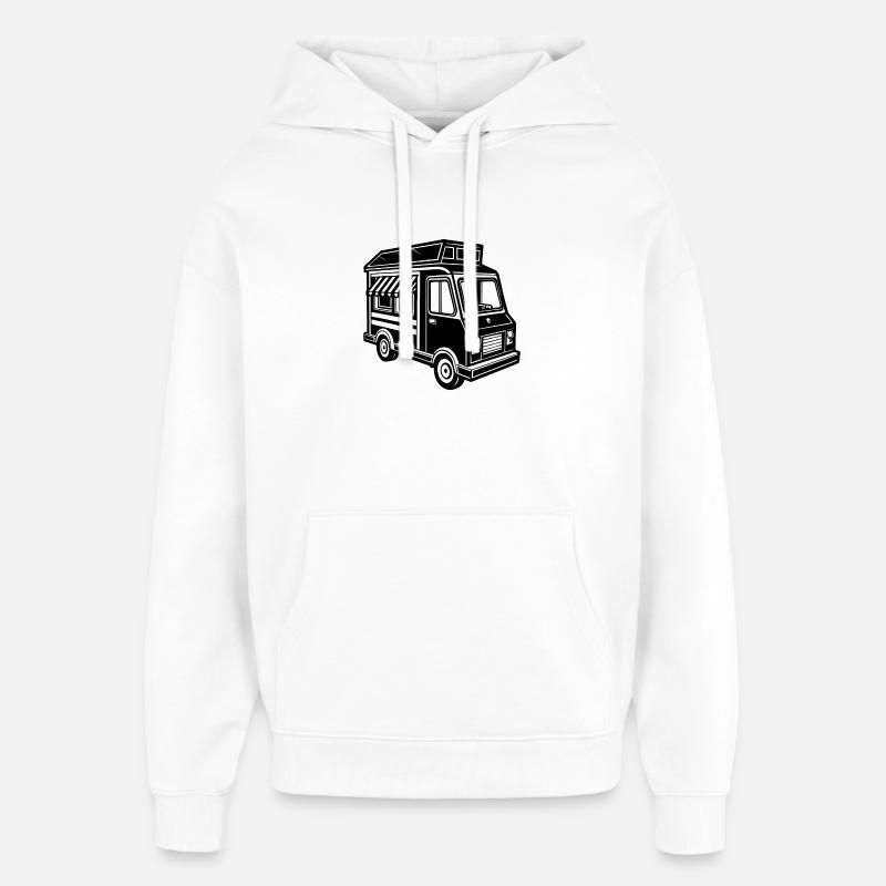 Camion de nourriture - Sweat à capuche unisexe Stanley/Stella Oversized - blanc