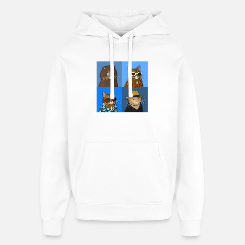 Getigerte Katzensorte - Oversized Unisex Hoodie von Stanley/Stella - Weiß