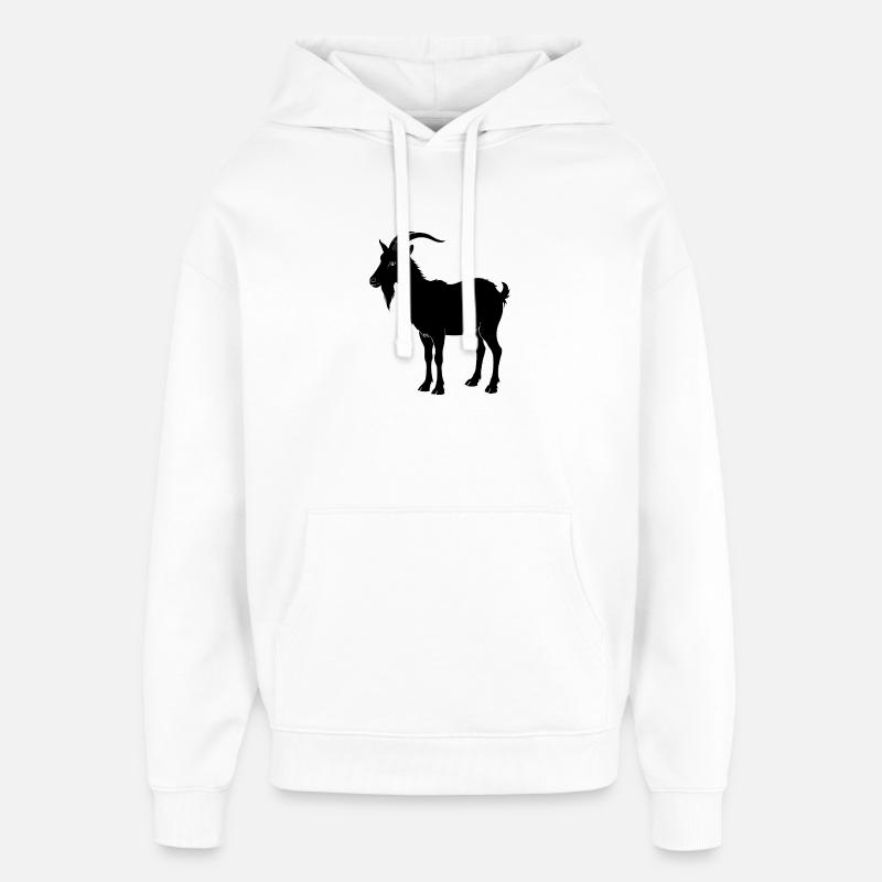 Ziege - Oversized Unisex Hoodie von Stanley/Stella - Weiß