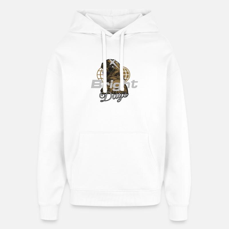 Bright Days Globe Magic - Oversized Unisex Hoodie by Stanley/Stella - white